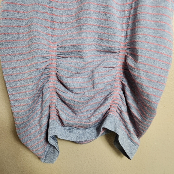 Athleta Fastest Track Grey w/Orange Stripes Racerback Tank Top |S| - Picture 3 of 5